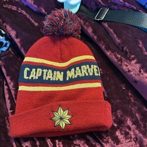 Marvel Captain Marvel Red and Yellow Kids Beanie
